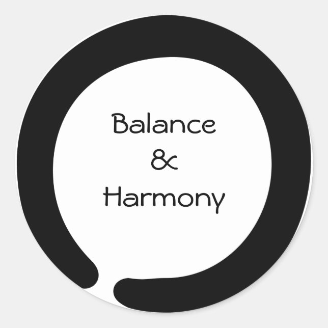 Sticker Rond Symbole Zen Enso (Devant)