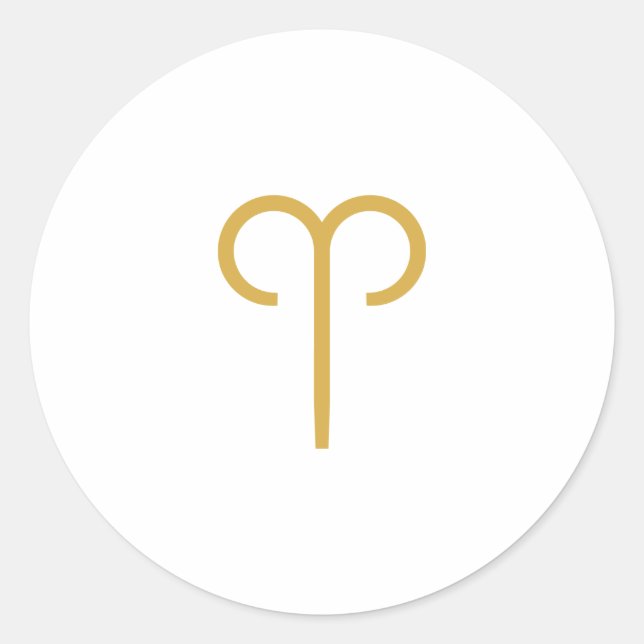 Sticker Rond SYMBOLE Zodiaque Aries (Devant)