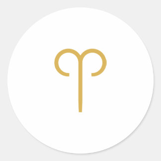 Sticker Rond SYMBOLE Zodiaque Aries