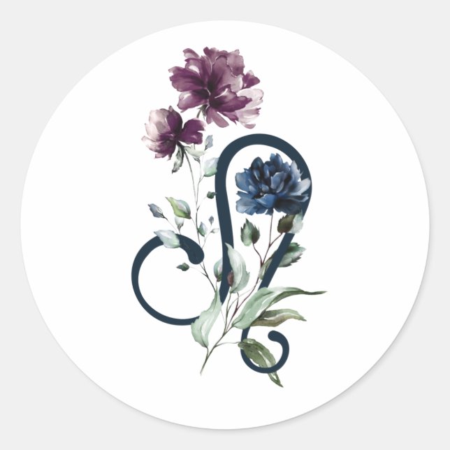 Sticker Rond SYMBOLE Zodiaque Léo (Devant)