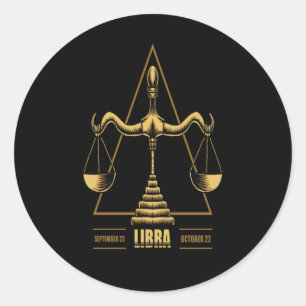 Sticker Rond SYMBOLE Zodiaque Libra