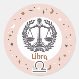 Sticker Rond SYMBOLE Zodiaque Libra