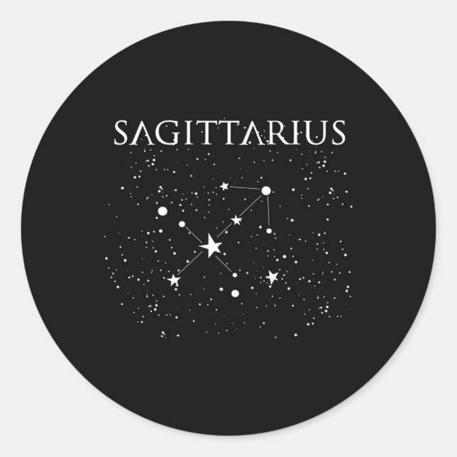 Sticker Rond Symbole zodiaque Sagittarius Constellation (Devant)