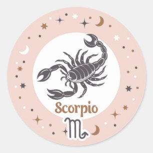 Sticker Rond SYMBOLE Zodiaque Scorpio
