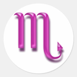 Sticker Rond Symbole zodiaque Scorpio