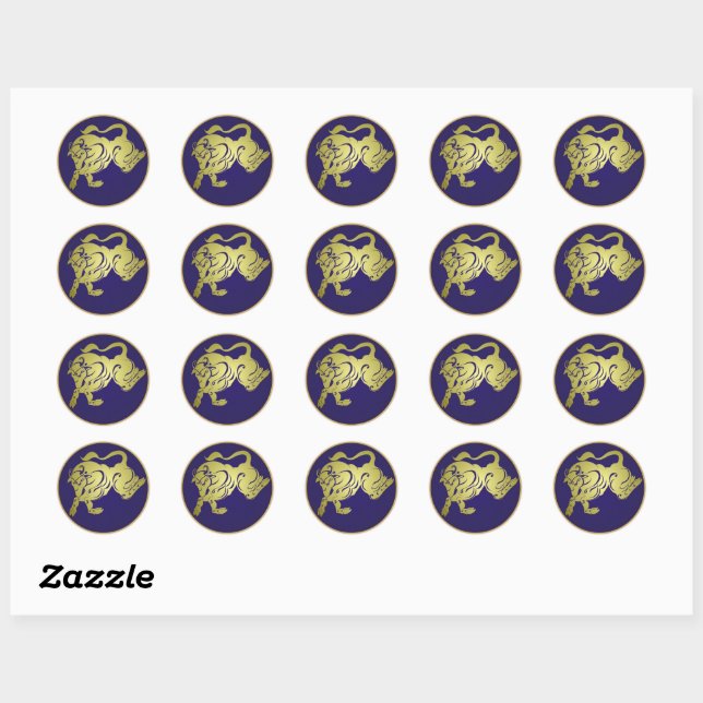 Sticker Rond SYMBOLE Zodiaque Taurus (Feuille)