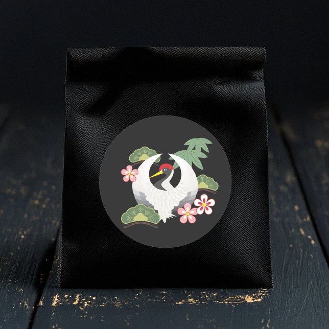 Sticker Rond Symboles de chance japonais (Créateur téléchargé)