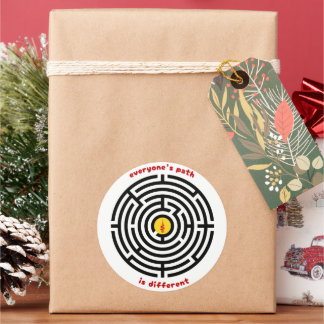 Sticker Rond Symboles du Labyrinthe antique et des Lumières