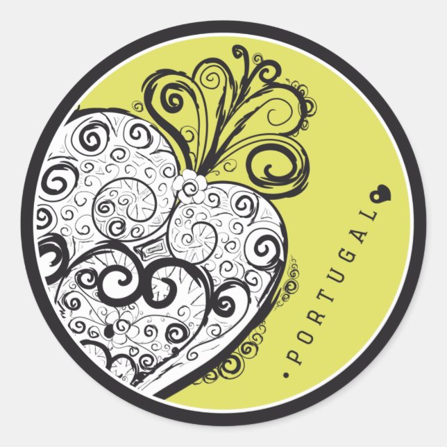 Sticker Rond Symboles du Portugal - Filigree Filigrana (Devant)