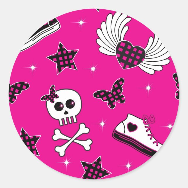 Sticker Rond Symboles Emo (Devant)