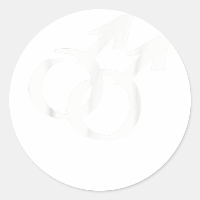 Sticker Rond Symboles gays (Devant)