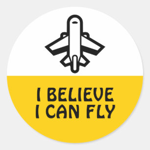 Sticker Rond Symboles simples - AVION / AÉRONEF + vos idées