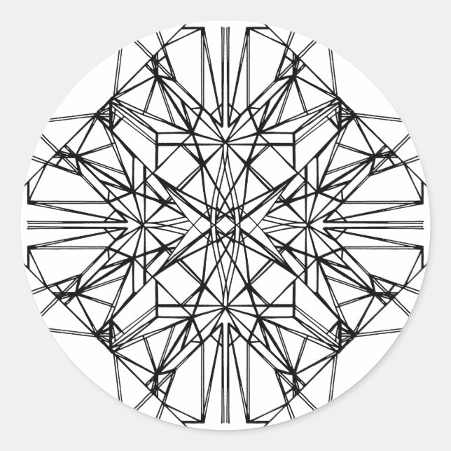 Sticker Rond symétrie géométrique (Devant)