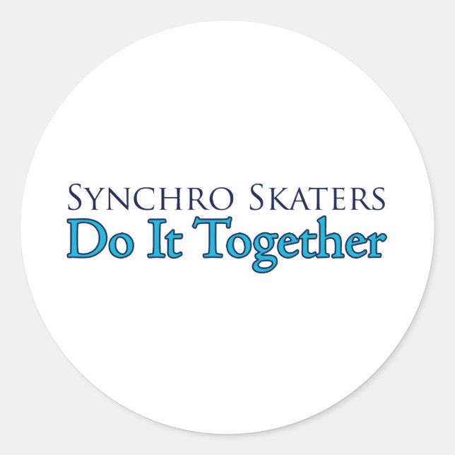 Sticker Rond Synchro Skaters Le Font Ensemble (Devant)