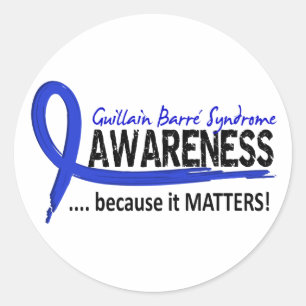 Sticker Rond Syndrome de barre de Guillain de la conscience 2