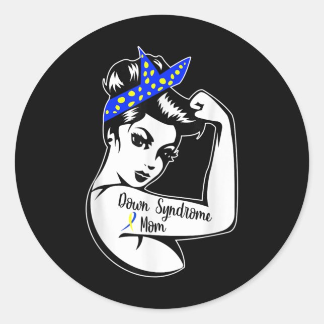 Sticker Rond Syndrome de Down Awareness Trisomy 21 - Syndrome d (Devant)