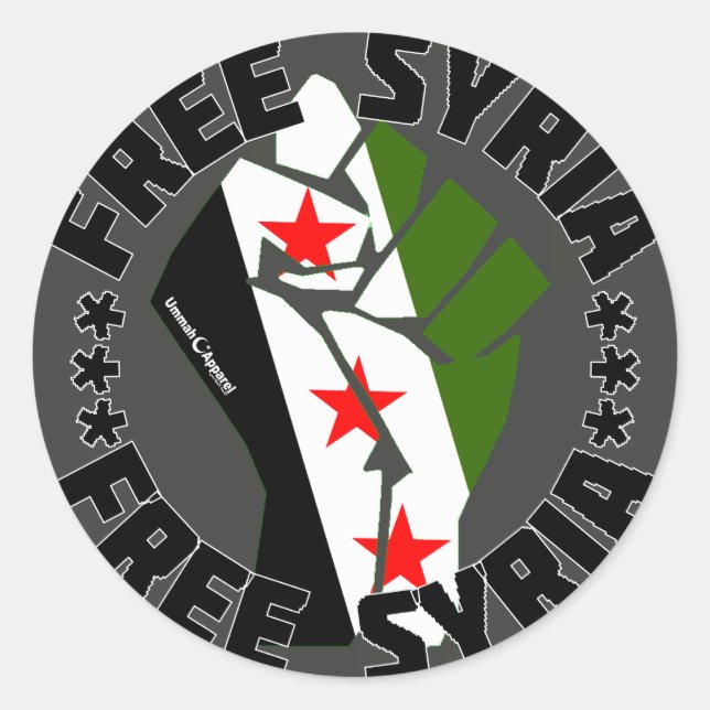 Sticker Rond Syrie libre (Devant)