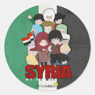 Sticker Rond SYRIE - Nous sommes avec vous