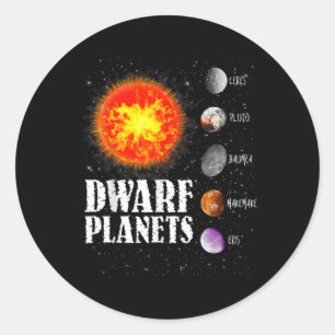 Sticker Rond Système solaire - Planètes naines Cadeau T Chemise