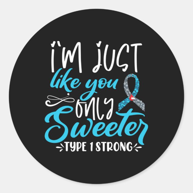 Sticker Rond T1d Kids Diabetes Awareness  (Devant)