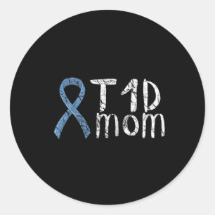 Sticker Rond T1d Maman Type 1 Sensibilisation au diabète Cadeau