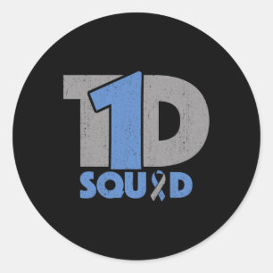 Sticker Rond T1D Squad Sensibilisation au diabète - Type 1 Diab