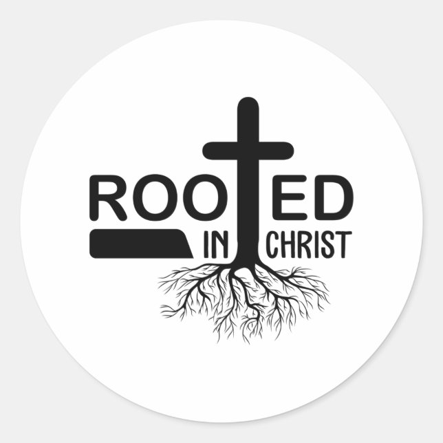 Sticker Rond T Chemise Foi Chrétienne Hommes Chemise Manche Cou (Devant)