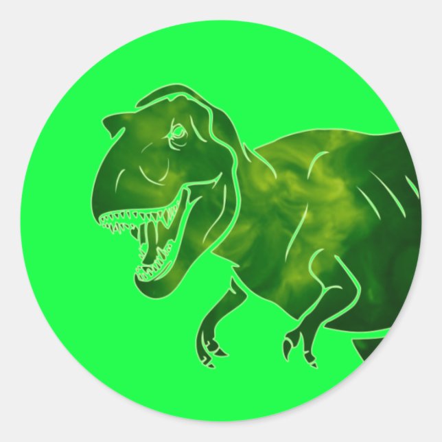 Sticker Rond T-Rex (Devant)