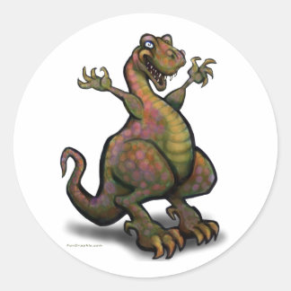 Sticker Rond T-Rex