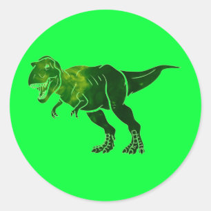 Sticker Rond T-Rex
