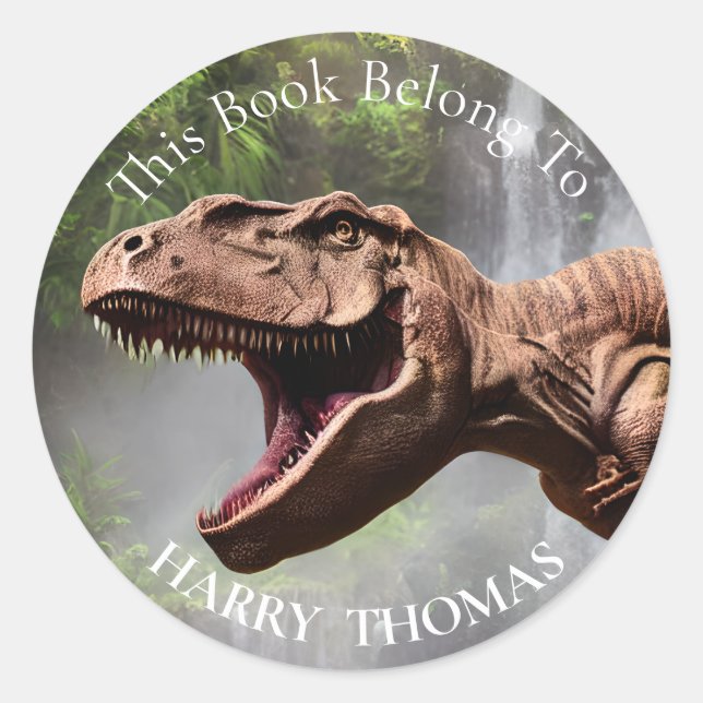 Sticker Rond T REX Dinosaur LIVRE (Devant)