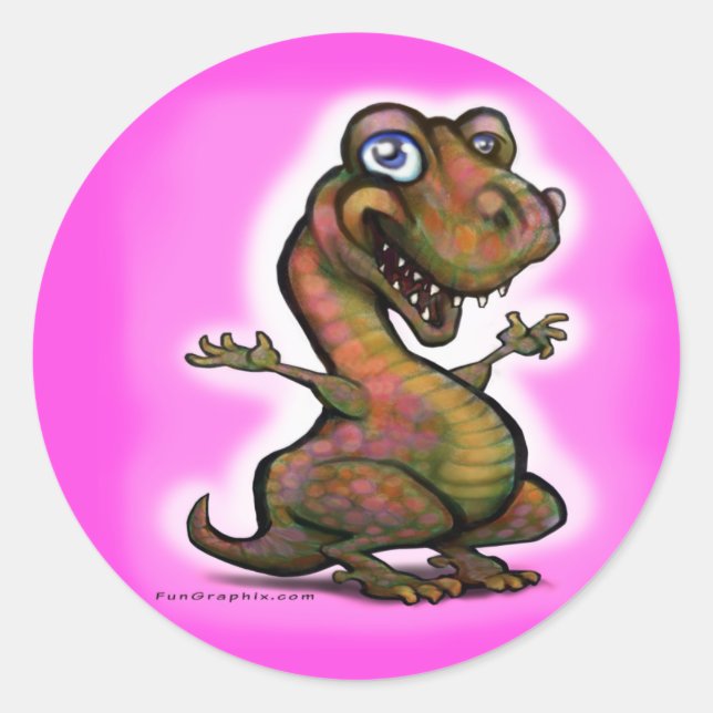 Sticker Rond T-Rex pour bébé (Devant)