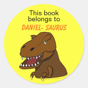 Sticker Rond T Rex Tyrannosaurus Rex Dinosaur Plate-forme perso