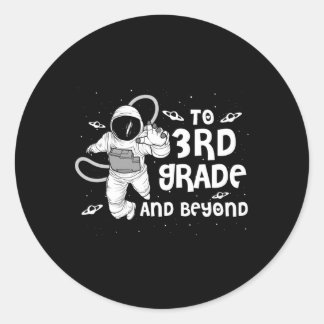 Sticker Rond T-shirt 3e année Ck pour les amoureux de l'espace