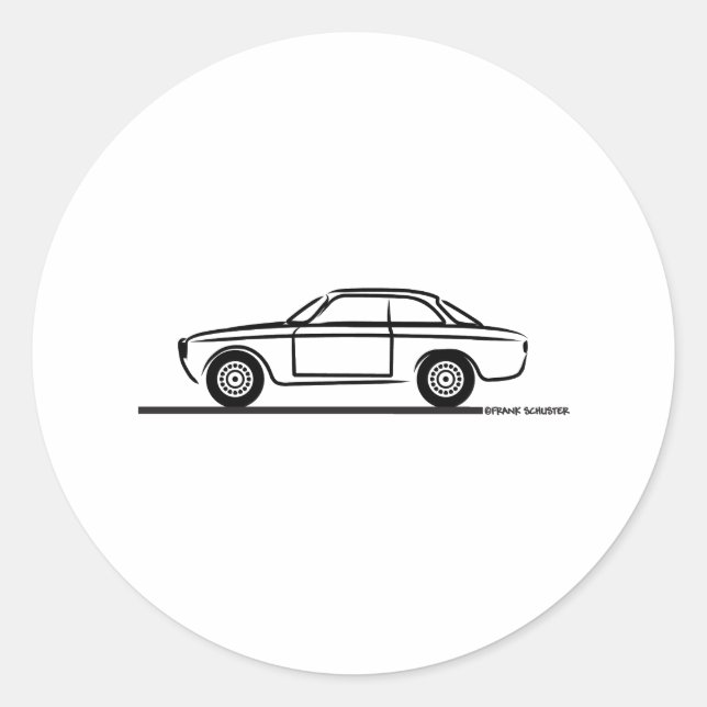 Sticker Rond T-shirt Alfa Romeo GTA GTV (Devant)