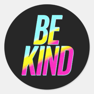 Sticker Rond T-shirt BE Kind