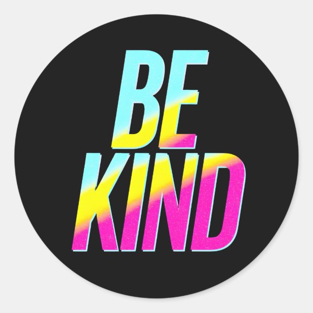 Sticker Rond T-shirt BE Kind (Devant)