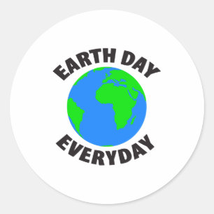 Sticker Rond T-shirt bébé Earth Day Everyday