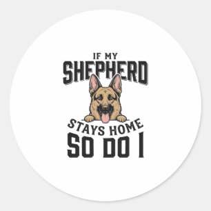 Sticker Rond T-shirt Berger Allemand Pas de Berger Pas de Spect