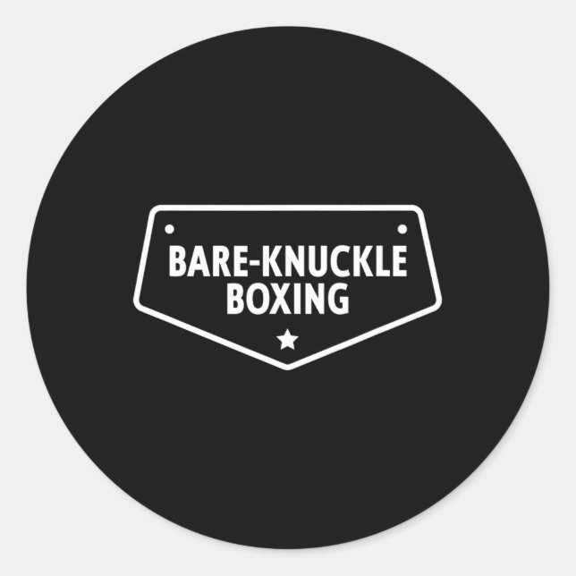 Sticker Rond T Shirt Boxe Re-knuckle  (Devant)