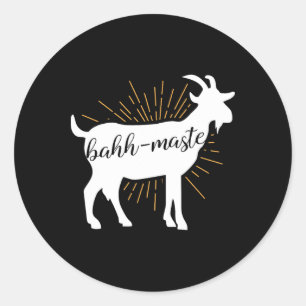 Sticker Rond T-shirt cadeau pour hommes et femmes Yoga chèvre H