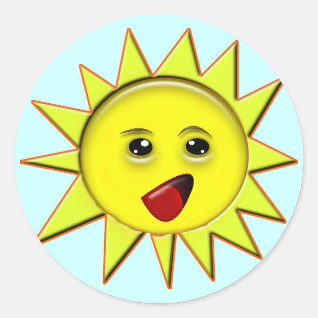 Sticker Rond T-shirt Cadeaux d'énergie solaire et produits prom (Devant)