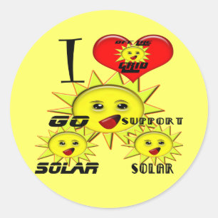 Sticker Rond T-shirt Cadeaux d'énergie solaire et produits prom