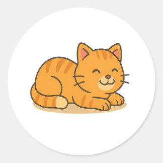 Sticker Rond T-shirt Cat Nap Bébé