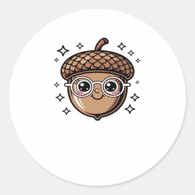 Sticker Rond T-shirt classique à carreaux mignons (Devant)