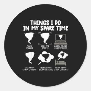 Sticker Rond T-shirt de choses que je fais pendant mon temps li