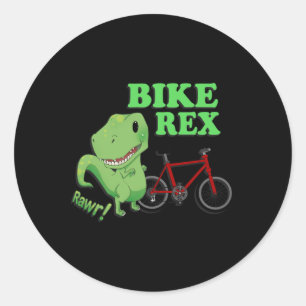 Sticker Rond T-shirt de vélo de montagne T-rex mignon dinosaure
