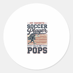 Sticker Rond T-shirt design de gravure vintage de football drôl