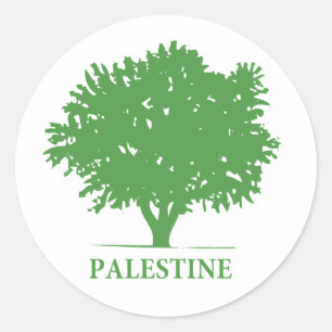 Sticker Rond T-shirt d'olivier de la Palestine