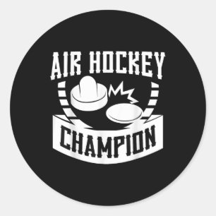 Sticker Rond T-shirt drôle de Hockey Air.png